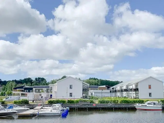 Newly built residential area protected against flooding